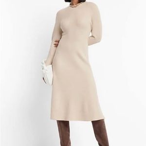 New Express Midi Sweater Long Sleeve Crewneck Dress XS
